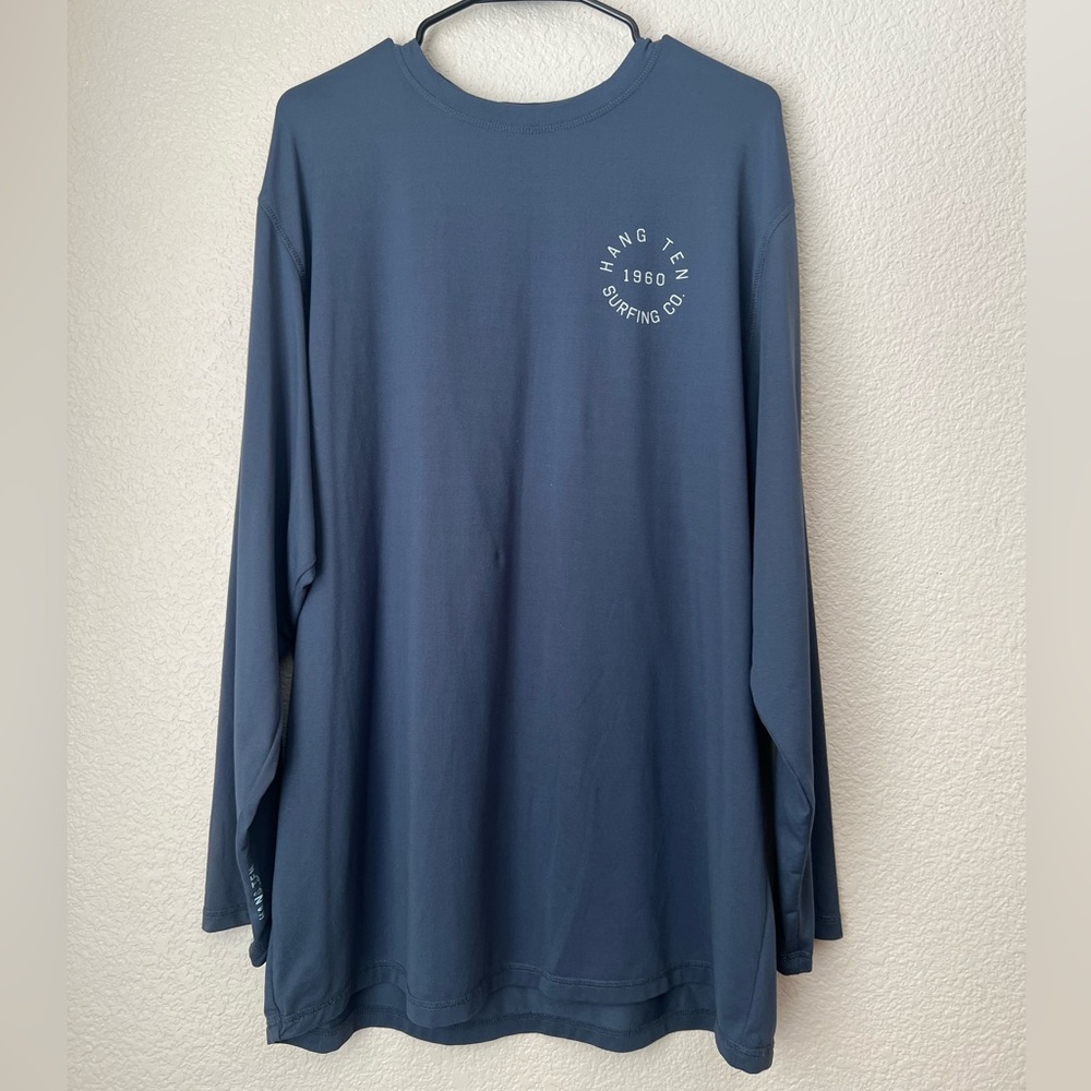Hang Ten Blue Ling Sleeve UPF 50+ Shirt, 2XL